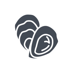 Seafood Food silhouette icon oyster