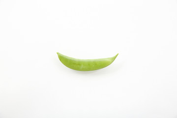 green soybeans isolated on white background