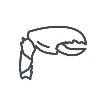 Seafood Food line icon crab claw