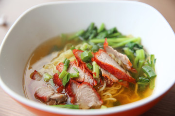 Noodle with grilled pork Chinese food