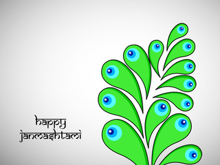 illustration of element of  hindu festival Janmashtami background.