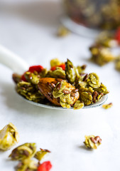 Matcha Granola with Flax seed,Almond and Goji berry