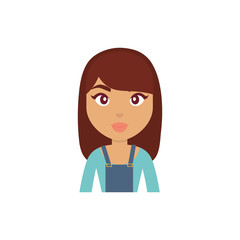 cartoon woman icon