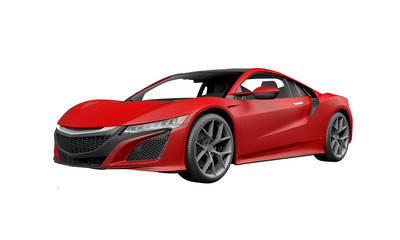Obraz na płótnie Canvas Red Sport Car isolated