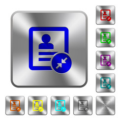 Fototapeta premium Reduce contact rounded square steel buttons