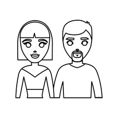 Fototapeta premium cartoon happy couple icon