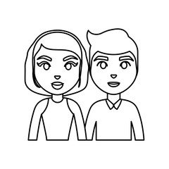 Obraz na płótnie Canvas cartoon happy couple icon