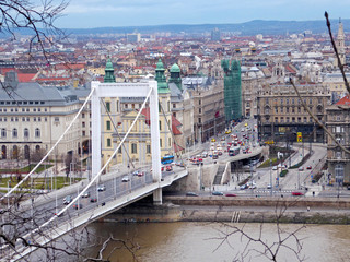 View over Bridge in Budapest - 166315631