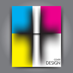 abstract color box cover design