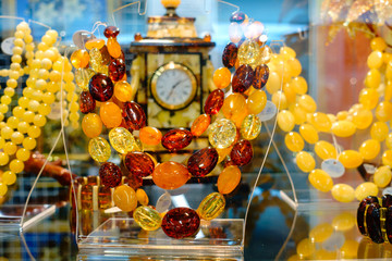 Jewelery from the Baltic amber macro