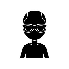 man with glasses icon