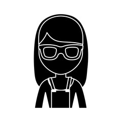 woman with glasses icon