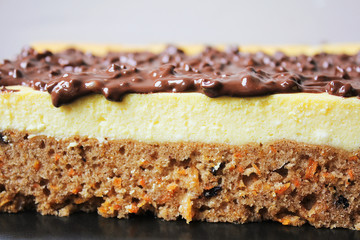 carrot cheesecake with chocolate
