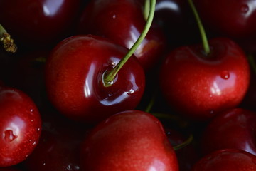 Close up image of cherries