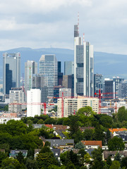 Europa, Deutschland, Hessen, Frankfurt, Skyline von Frankfurt, Bankenviertel , Commerzbank,