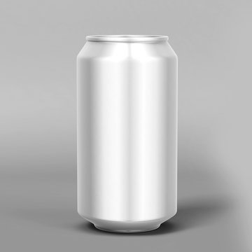 light and shiny aluminum cans for beer and soft drinks or energy. Packaging 500 and 330 ml. Object, shadow, and reflection on separate layers. 