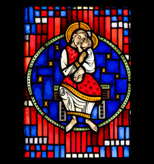 Stained Glass in Worms - Madonna and Child