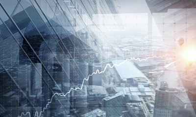 Business and finance background . Mixed media