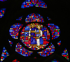 Stained Glass in Worms - Two Angels