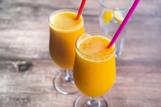 Orange juice in a glasses