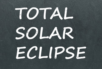Total Solar Eclipse on a blackboard 