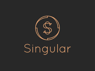 Obraz premium Letter S Singular Alphabet Logo