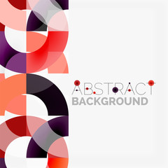 Colorful rings on grey background, modern geometric pattern design