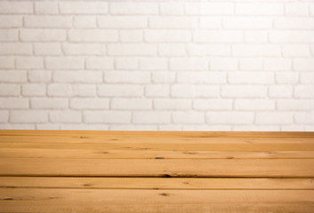 Empty wooden table top