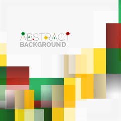 Abstract blocks template design background, simple geometric shapes on white, straight lines and rectangles