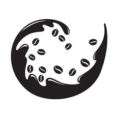 graphic coffee bean, vector