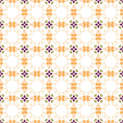 Abstract floral of wavy line on white background