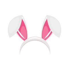Easter bunny ears mask  illustration