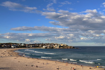 Winter Bondi Beach in the afternoon, July