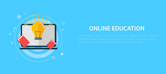 Online education banner.