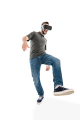 man in virtual reality headset