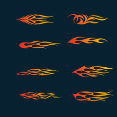 fire flames in tribal style for tattoo, vehicle and t-shirt decoration design. Vehicle Graphics, Stripe, Vinyl Ready Vector Art