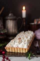 Cranberry Meringue Tart