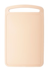 Colored gray plastic cutting board, ionized on white background