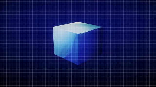 Infographic intro.3D cube transformation.type 3
