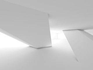 3d columns and soft shadows from bright windows
