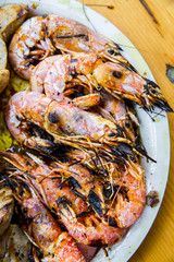 shrimps on a plate