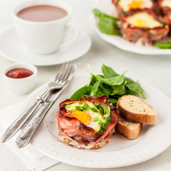 Bacon and Egg Cups with Spinach