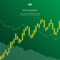 Abstract background with stock graph. Eps10 Vector illustration.
