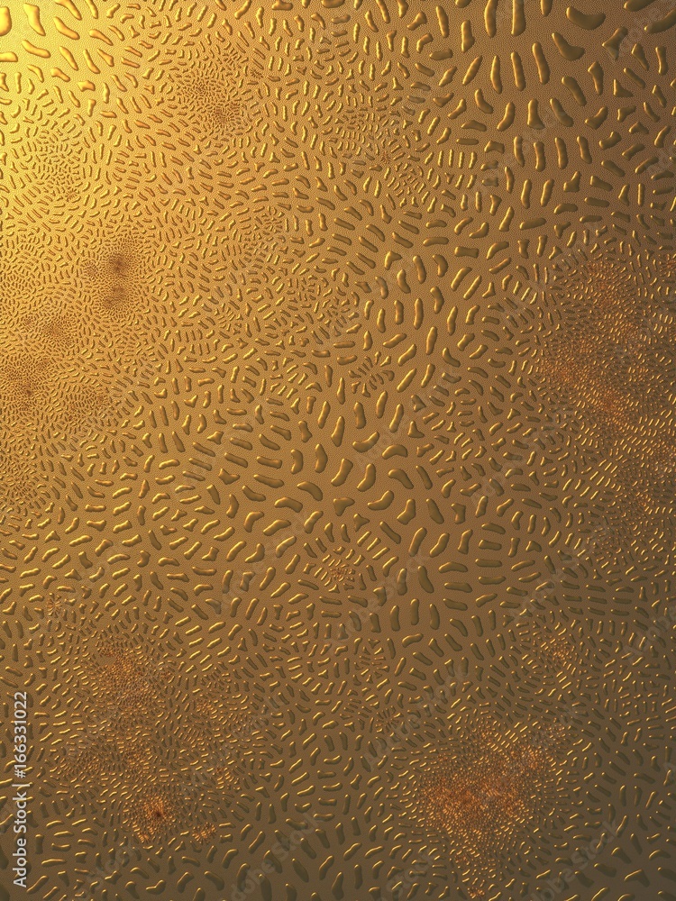 Poster Abstract gold pattern background 3d rendering