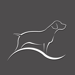 Dog Silhouette Logo. Vector Illustration