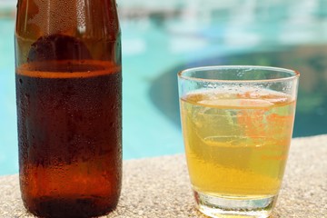 glass of light beer