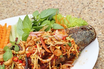 Spicy fish with chili