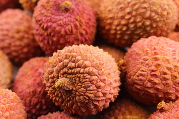 lychee fruits closeup food background texture