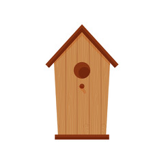 Flat wooden birdhous