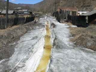 Obraz premium Russia, siberian village